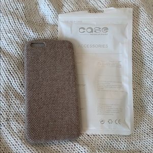 iPhone 6 Case Brown Herringbone